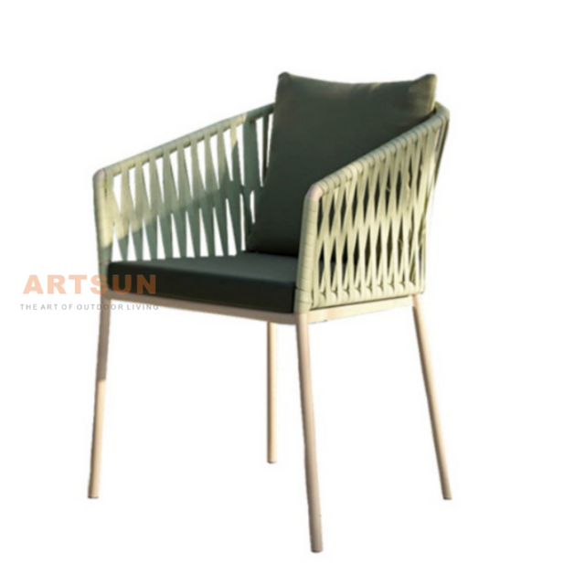 Rattan Garden Weaving Outdoor Rope Chair with Cushion
