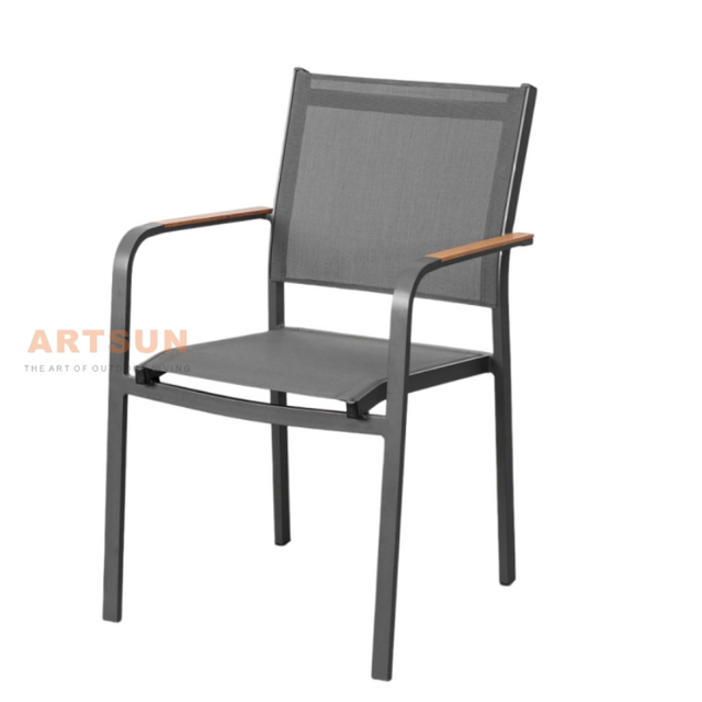 Breathable Design Stackable Dining Chairs for Backyard