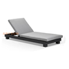 European Style Aluminum Outdoor Sun Bed Sun Lounger with Side Table