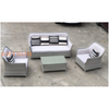 Outdoor Leisure Rattan Sofa Set with Cushions and Coffee Table