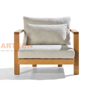 Luxury Teak Wood Outdoor Sofa Armchair for Resort