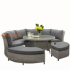 Circle Shape Rattan Wicker Garden Conversational Sofa Set for Outdoor