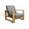 Modern Teak Wood Outdoor Sofa Set with Cushions