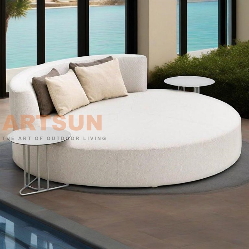 Big Size Aluminum Daybed with Side Table