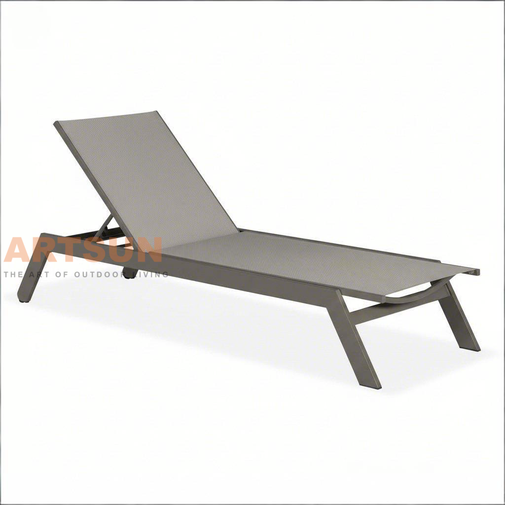 Quick-Dry & Breathable Teslin Aluminum Sun Lounger for Hotels & Resorts