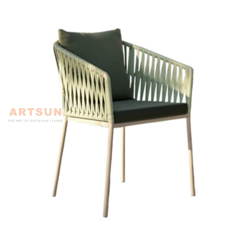 Rattan Garden Weaving Outdoor Rope Chair with Cushion