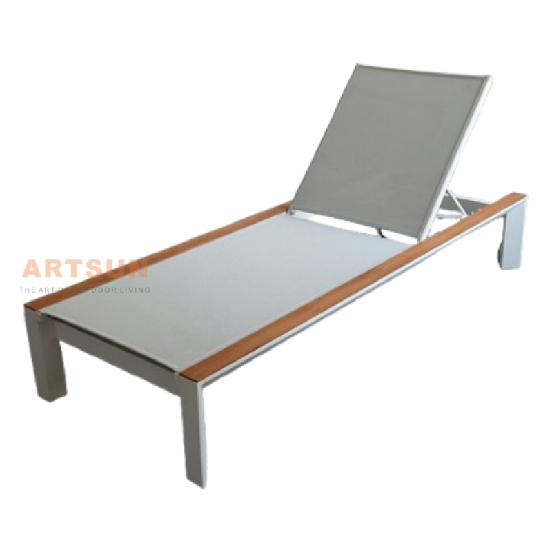 High Quality Reclining Outdoor Aluminum Beach Chaise Lounger