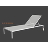 Adjustable Aluminum Beach Lounger for Poolside and Patio Use