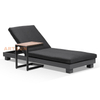 European Style Aluminum Outdoor Sun Bed Sun Lounger with Side Table