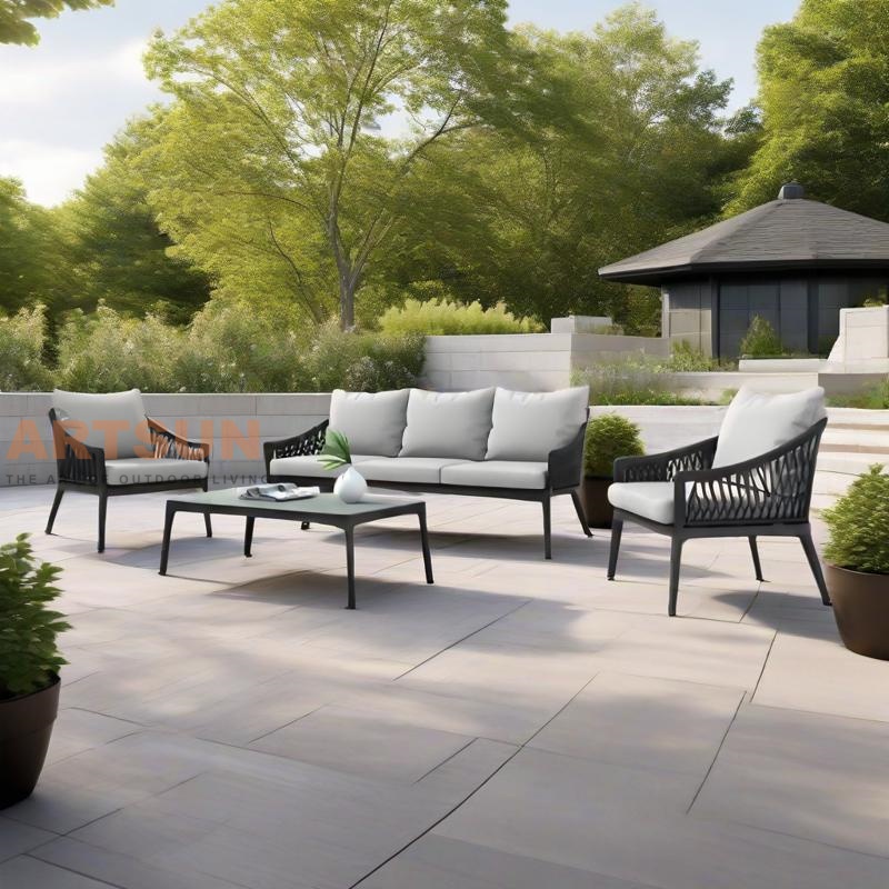 Outdoor Woven Rope Hotel Project Leisure Sofa