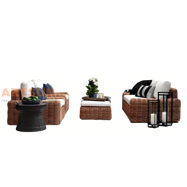High Grade Rattan Wicker Garden Sofa Set for Outdoor