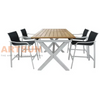 High Bar Extendable Table Set with Waterproof Teslin Fabric Backrest