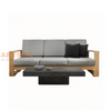 Modern Teak Wood Outdoor Sofa Set with Cushions