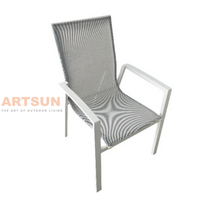 Breathable Design Stackable Dining Chair for Poolside