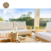 Modern Boho Outdoor Lounge Chair with All-Weather Rope Weaving And Cushions
