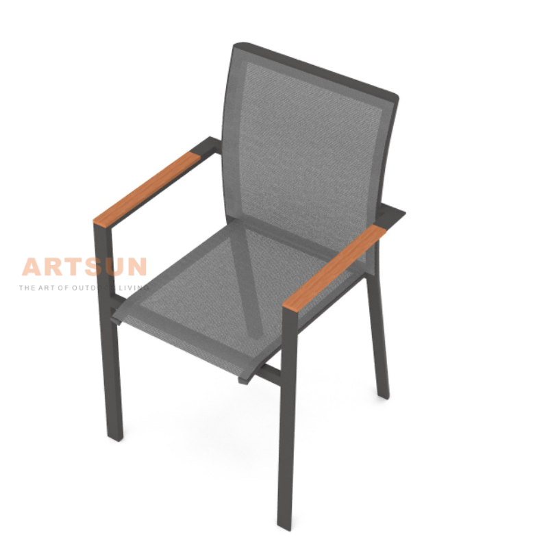 Modern Design Stackable Aluminum Garden Outdoor Chair for Cafe
