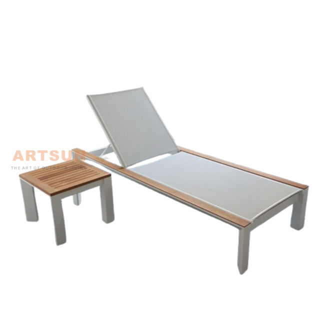 High Quality Reclining Outdoor Aluminum Beach Chaise Lounger