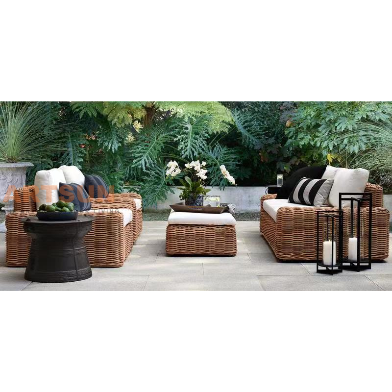 High Grade Rattan Wicker Garden Sofa Set for Outdoor