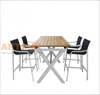 High Bar Extendable Table Set with Waterproof Teslin Fabric Backrest