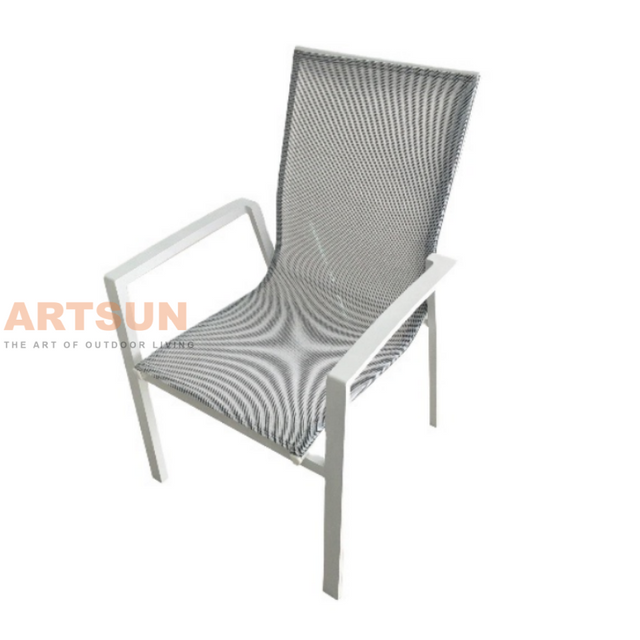 Breathable Design Stackable Dining Chair for Poolside