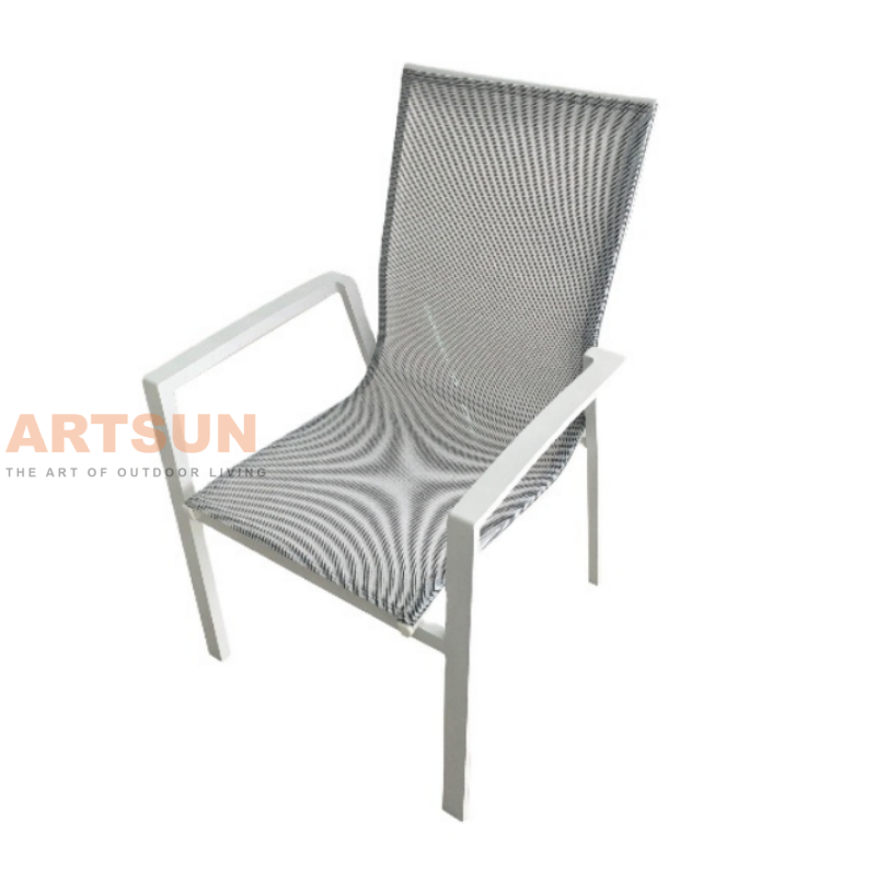 Breathable Design Stackable Dining Chair for Poolside
