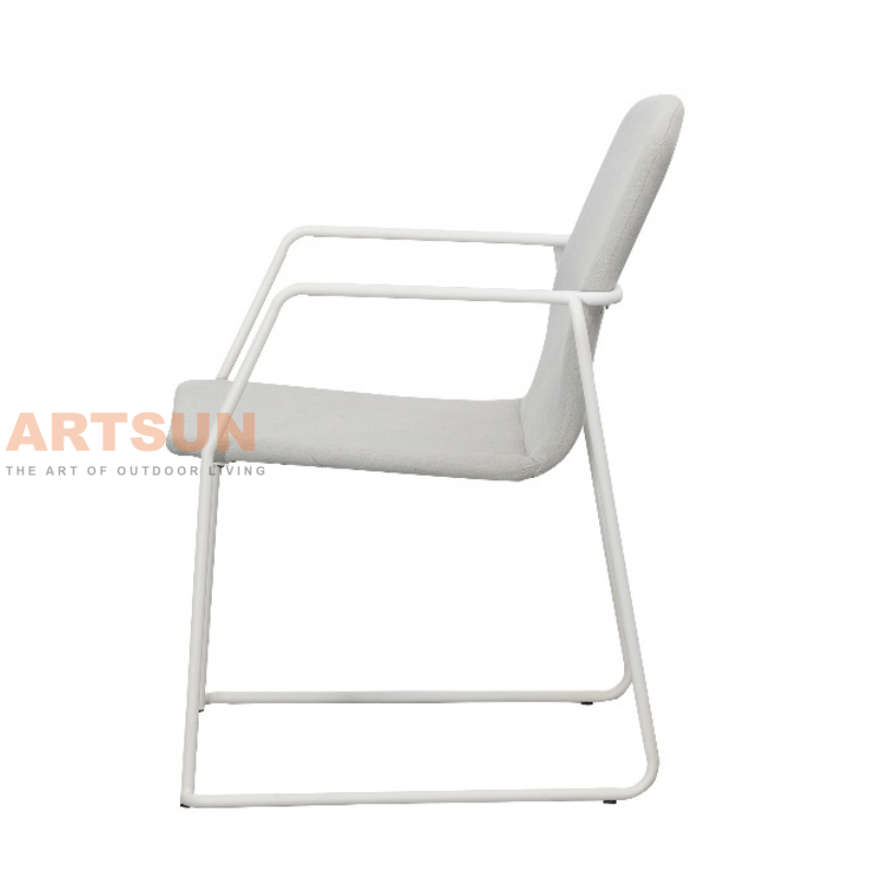 White Outdoor Dining Chair for Restaurant 