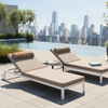 Luxury Aluminum Outdoor Sun Lounger with Cushion