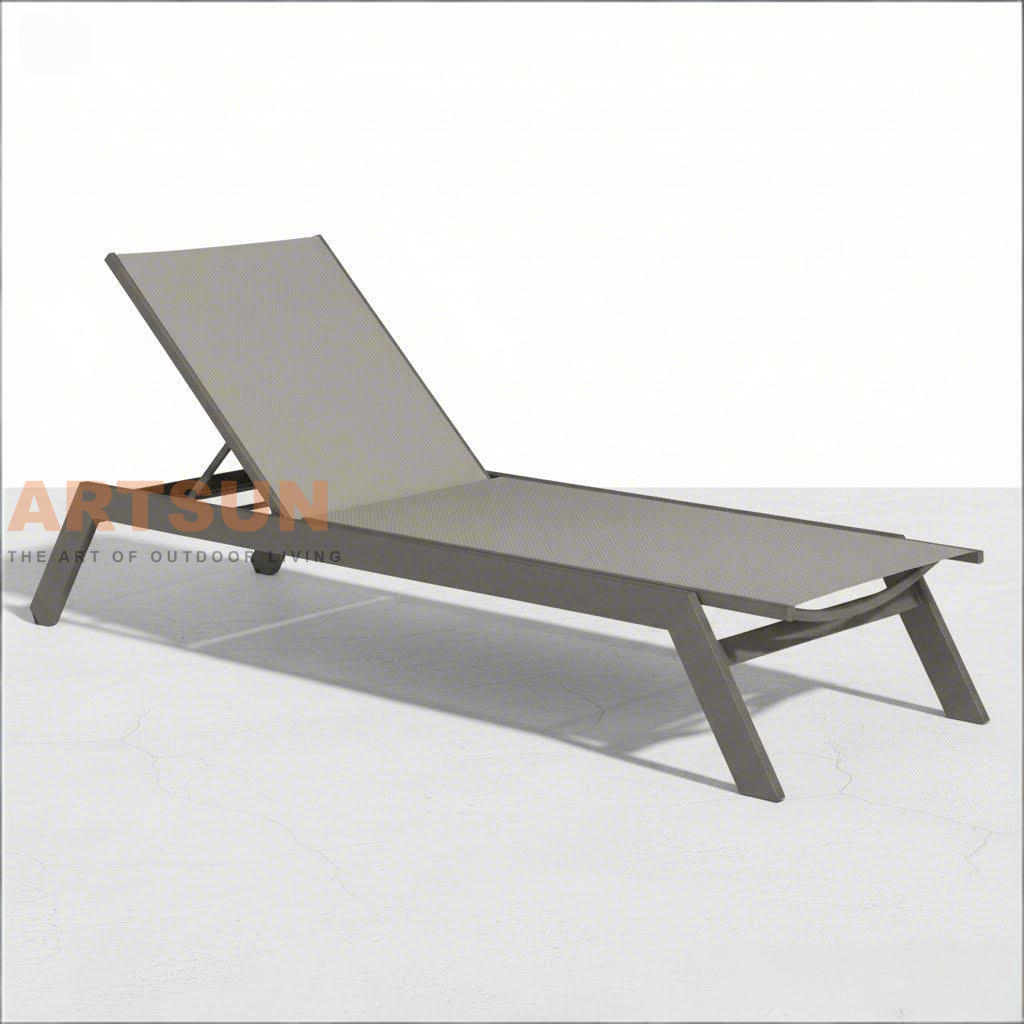 Quick-Dry & Breathable Teslin Aluminum Sun Lounger for Hotels & Resorts