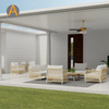 Modern Boho Outdoor Lounge Chair with All-Weather Rope Weaving And Cushions
