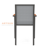 Modern Design Stackable Aluminum Garden Outdoor Chair for Cafe