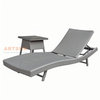 Durable PE Rattan Outdoor Lounger with Optional Matched Side Table
