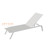 Adjustable Aluminum Beach Lounger for Poolside and Patio Use