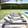 Premium Teak Wood Reclining Sun Lounger for Resort