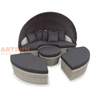 Sectional Design Outdoor Furniture Big Size Rattan Sunbed