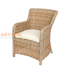 Comfortable Woven Wicker Patio Armchair for Hotel Garden