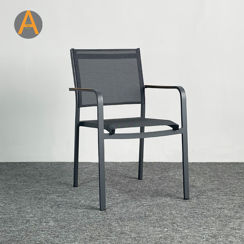 Professional Manufacturer Outdoor Furniture Stackable Aluminum Chair for Coffee Shop