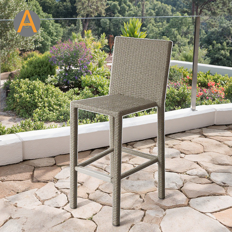 Factory Direct Wicker Rattan High Bar Chair for Outdoor