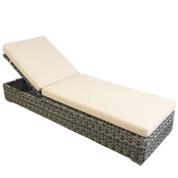  Sun lounger: <div>Aluminium+Rattan+Cushion</div> 