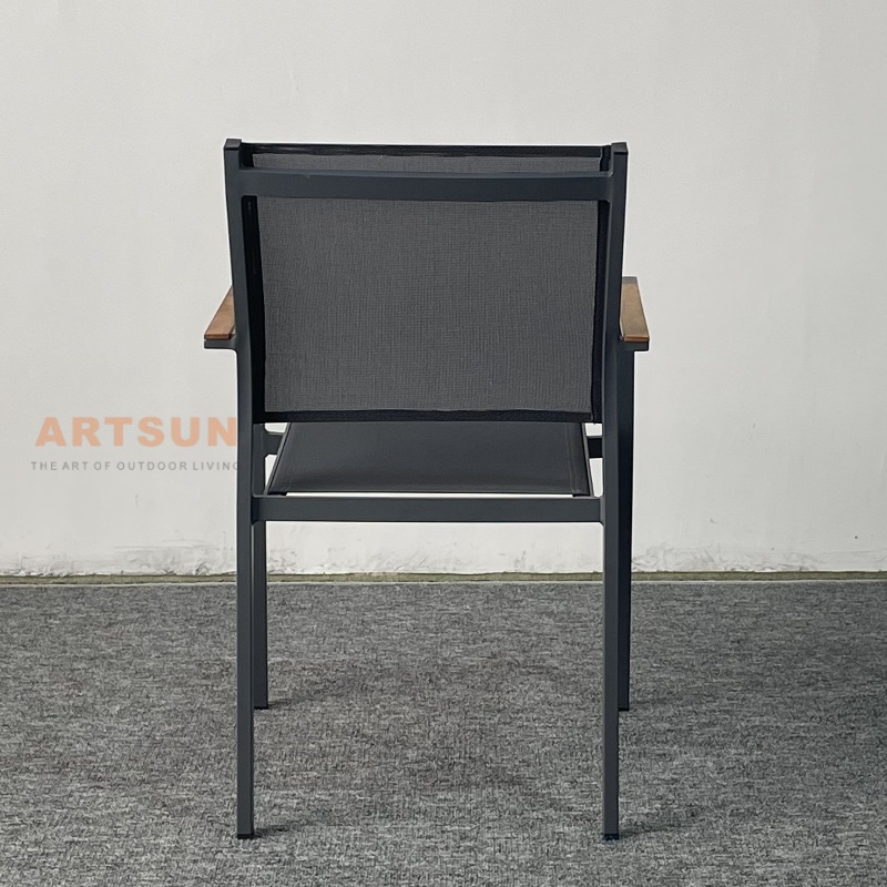 Breathable Design Stackable Dining Chairs for Backyard