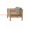 Luxury Sectional Teak Wood Outdoor Sofa for Balcony
