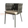 Luxury Rope Woven Aluminum Outdoor Chair for Patio Garden & Hotel Projects