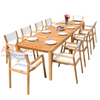Teak Outdoor Dining Set with Sling Chairs