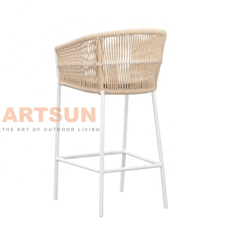 Most Favorable Rope Woven Patio Balcony Bar Table Set