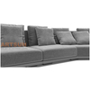 Modern Modular Outdoor Sofa with Side Table in Luxury Curved Design