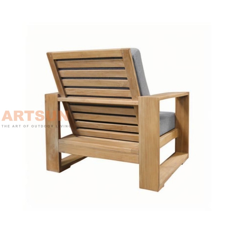 Modern Teak Wood Outdoor Sofa Set with Cushions