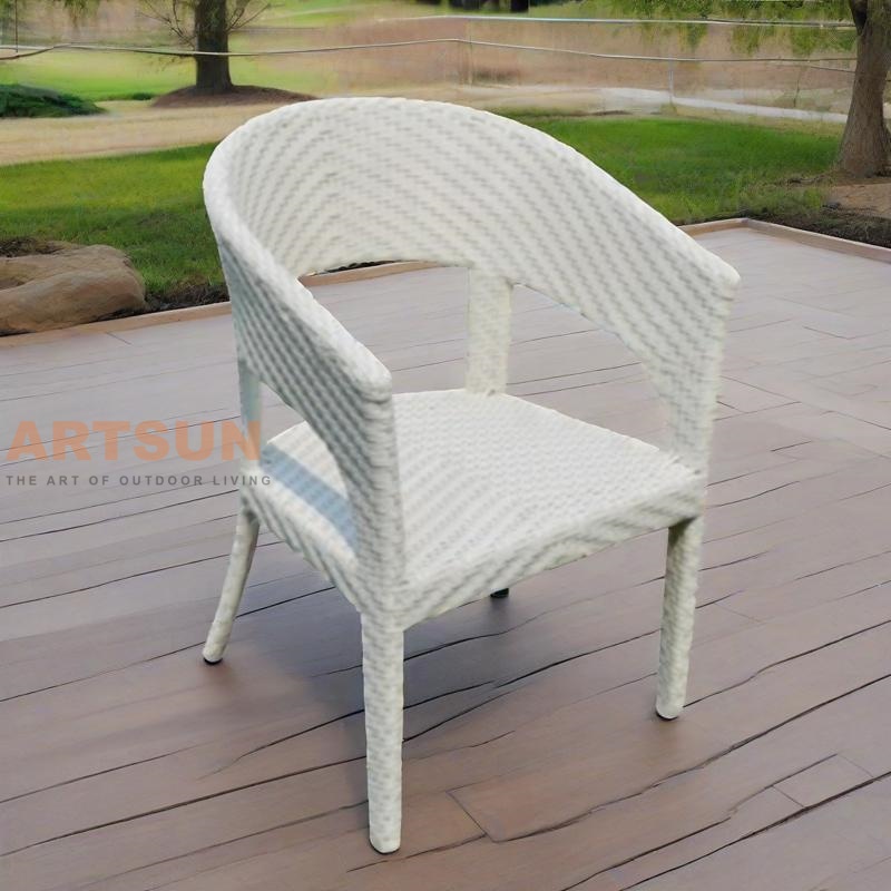  Outdoor Patio Wicker Dining Chair for Backyard Terrace