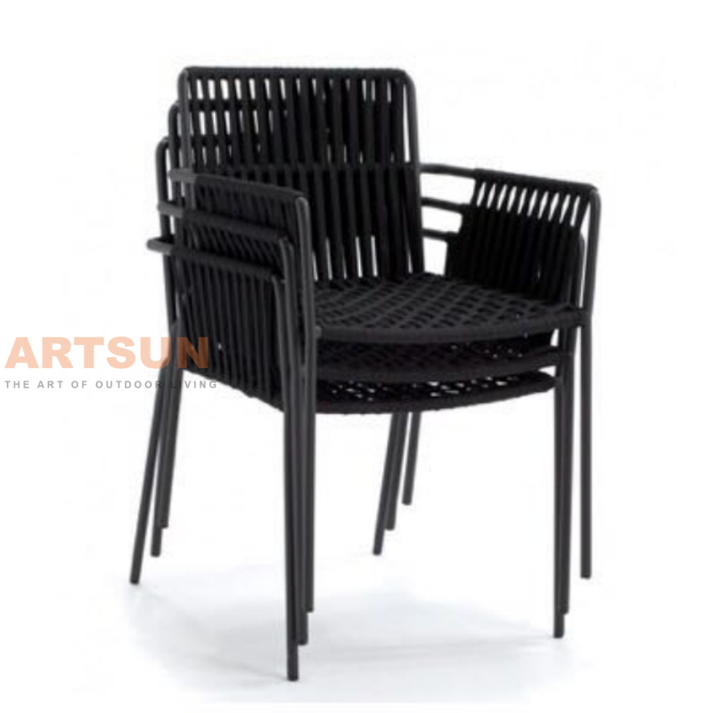Professional Bistro Outdoor Furniture Rope Chair for Coffee Shop