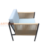 Outdoor Woven Synthetic Rope Sofa Chair for Modern Patio Lounge Seating