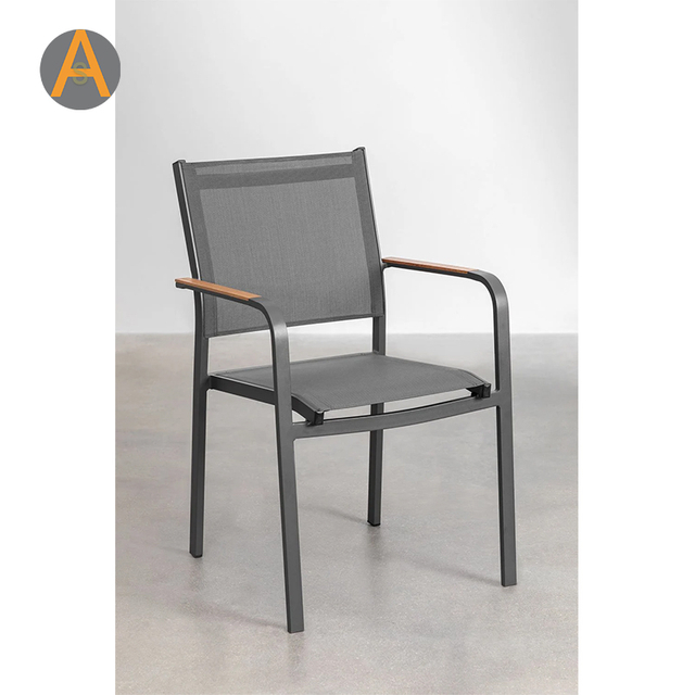 Professional Manufacturer Outdoor Furniture Stackable Aluminum Chair for Coffee Shop