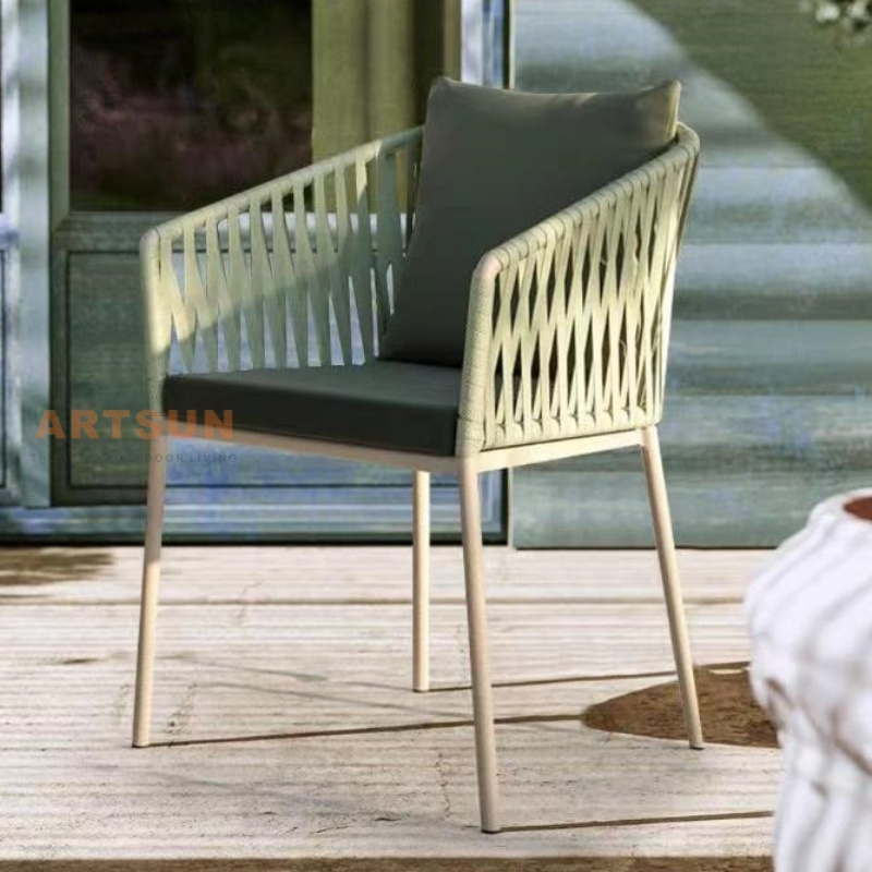 Rattan Garden Weaving Outdoor Rope Chair with Cushion